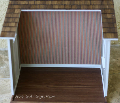 Dollhouse Miniature 1/12 Scale Shabby Roombox Display Diorama