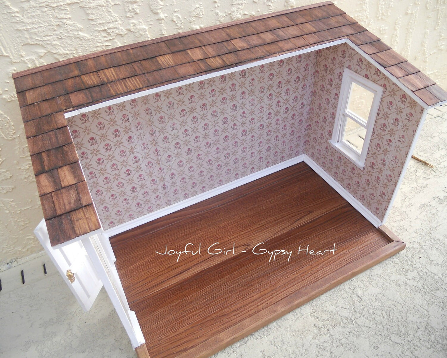 Dollhouse Miniature 1/12 Scale Shabby Roombox Display Diorama