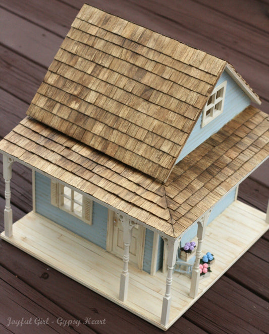 Pre-Order Little Blue Cottage 1:12 Scale Shabby Chic Farmhouse Dollhouse