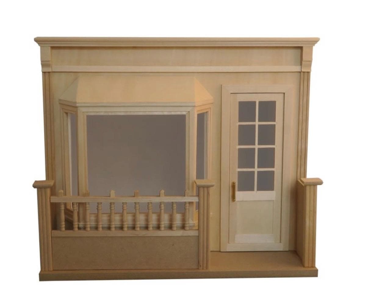 Custom 1:12 Miniature Shabby Little French Bay Window Boutique Shop House