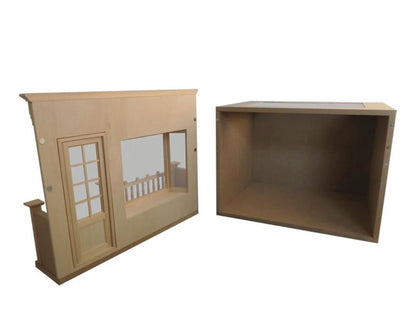 Custom 1:12 Miniature Shabby Little French Bay Window Boutique Shop House