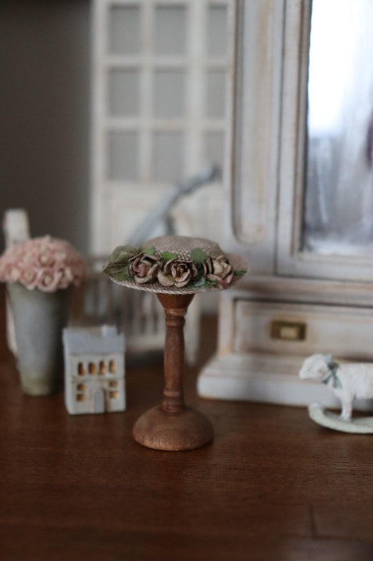 1/12 Brocante Hat Stand Farmhouse Dollhouse