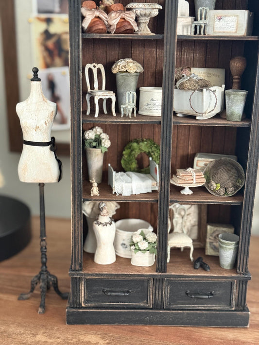 1:6 Blythe Playscale Shabby Dollhouse Bookcase Bookshelf Doll Furniture